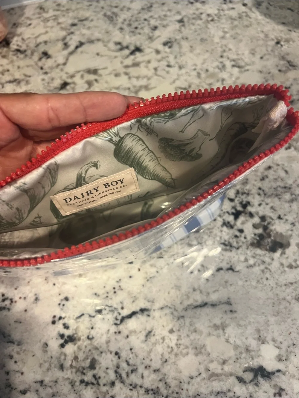 Dairy boy makeup bag
